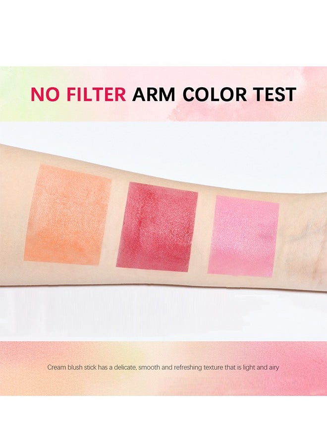 Misiou Beauty Blush The Moiseture Stick,Waterproof Makeup, Multi-effect 3-in-1 Eyeshadow Lipstick Blush, Must-have To Enhance Your Temperament(#02)  - Image 5
