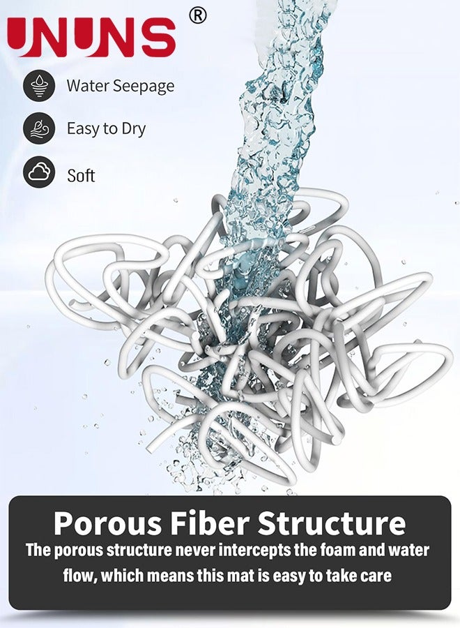 UNUNS Non-Slip Bathtub Mat,32x20inch Shower Mats For Bath Tub,PVC Loofah Bathroom Mats For Wet Areas,Quick Drying - Image 4