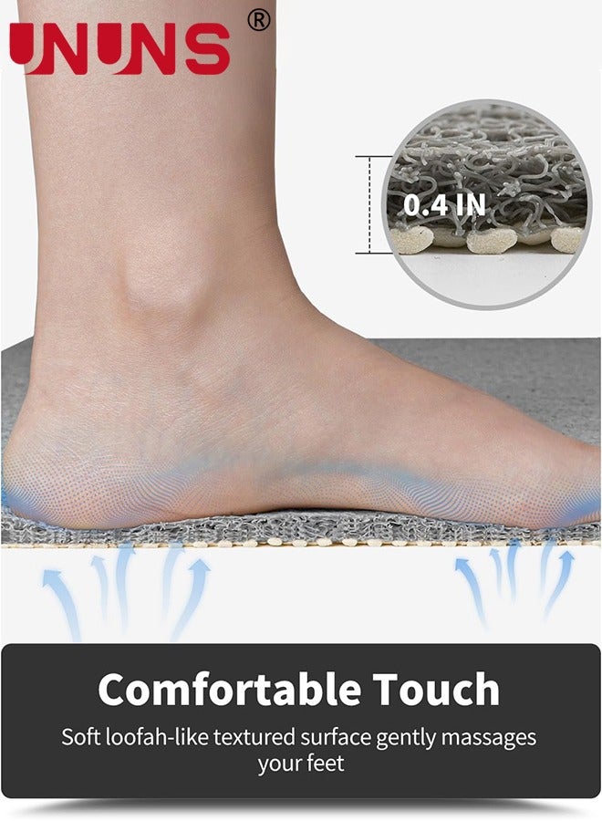 UNUNS Non-Slip Bathtub Mat,32x20inch Shower Mats For Bath Tub,PVC Loofah Bathroom Mats For Wet Areas,Quick Drying - Image 3