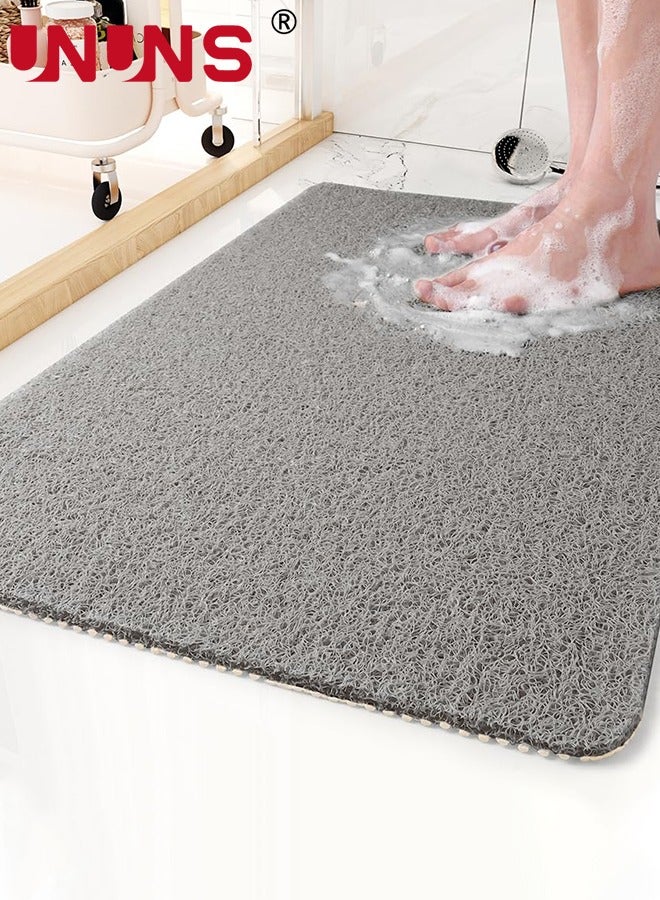 UNUNS Non-Slip Bathtub Mat,32x20inch Shower Mats For Bath Tub,PVC Loofah Bathroom Mats For Wet Areas,Quick Drying - Image 1