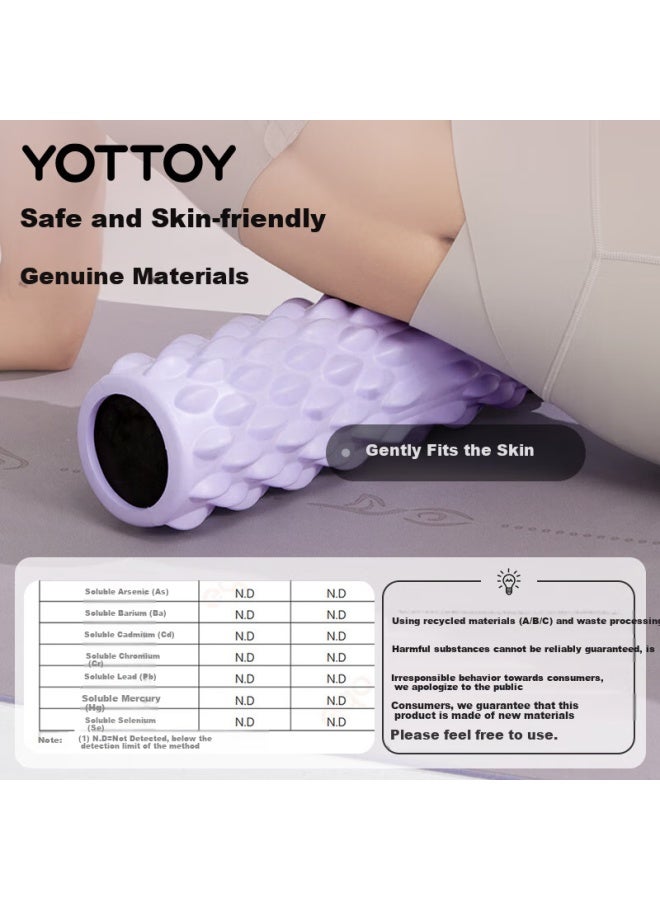 Yottoy Foam Roller Wolf Tooth Stick Muscle Relaxation Professional Fascia Yoga Massage Slimming Leg Solid Wheel Soft Sand Pink - Image 2