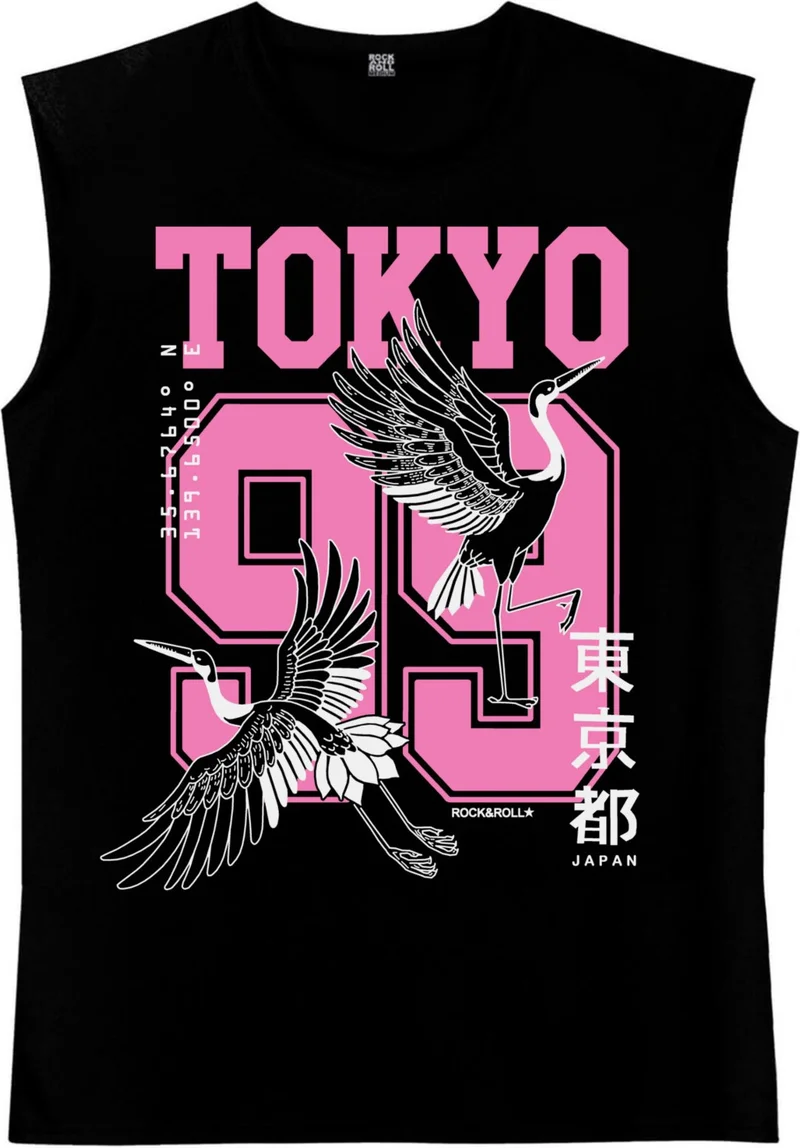 روك اند رول Tokyo 99 Black Men's Cut Sleeve / Sleeveless T-Shirt