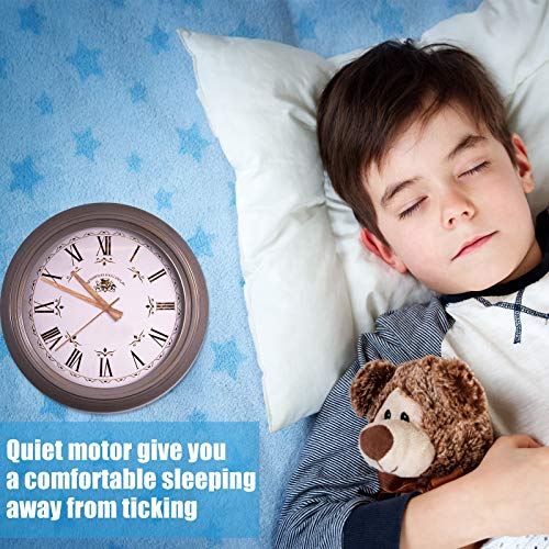 Mudder 4 Pcs Quartz Clock Mechanism Replacement Kit with 4 Types of Walnut Wood Clock Hands for DIY Repair Parts Accessories(Fit for 12 Inch Clock) - Image 4