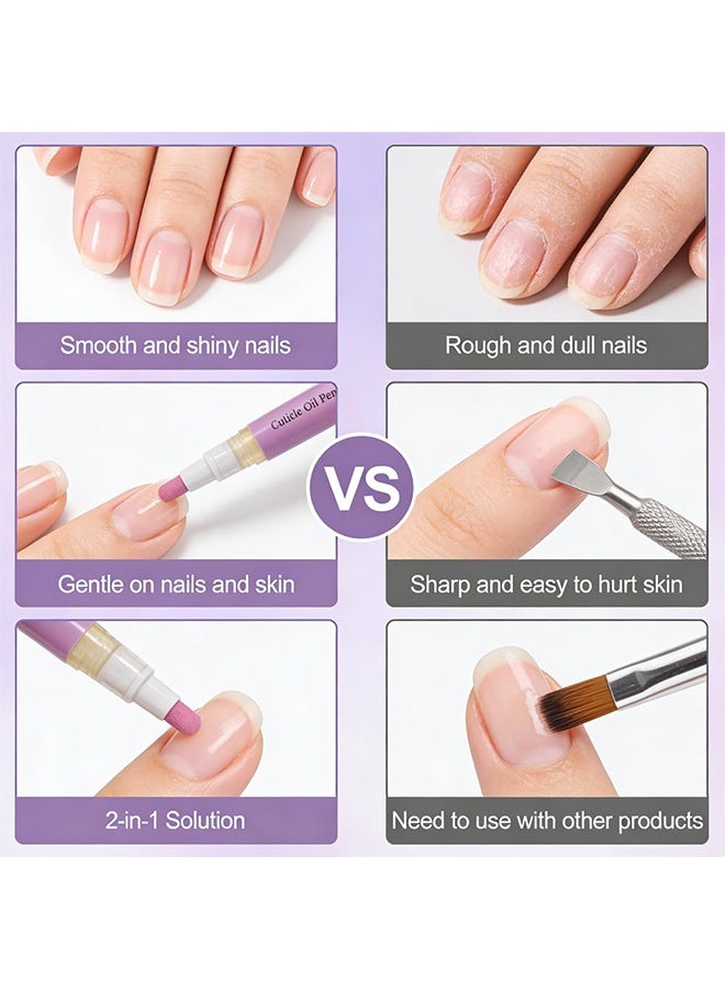 SAM SUGAR Cuticle Oil Pusher Pen, Ceramic Cuticle Oil Cuticle Pusher 2 in 1 Nail Care pen for Dry Damaged Nails,2ml - Image 4
