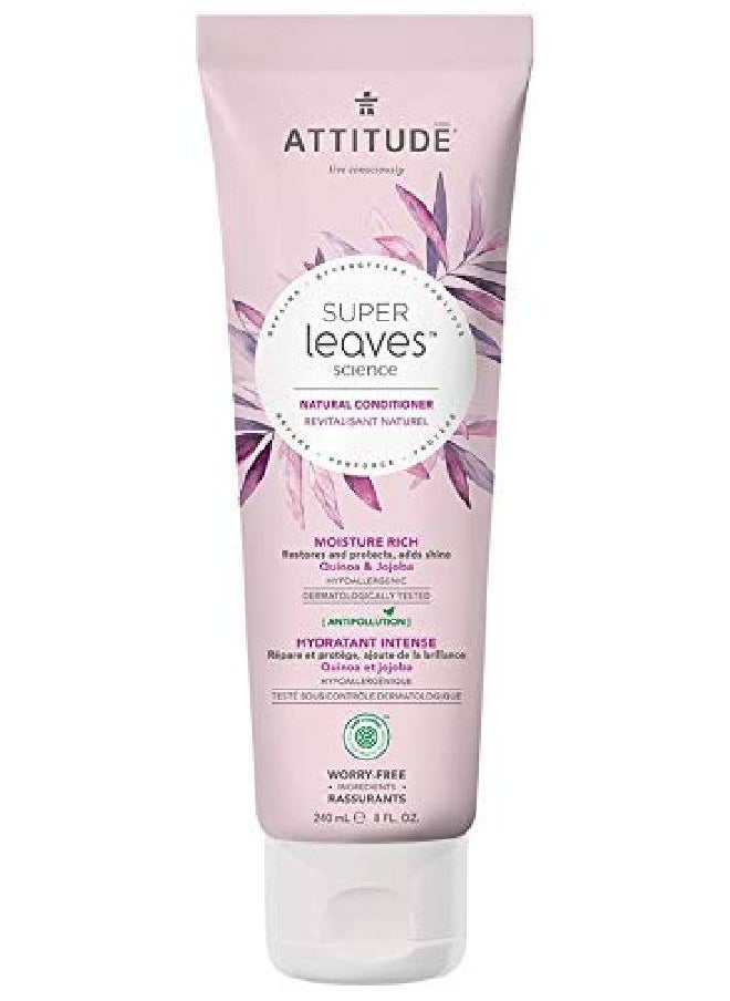 Attitude Super Leaves Moisture Rich Shampoo & Conditioner Bundle With Quinoa Vitamin B5 Jojoba Indian Cress Watercress & Jasmine Guava 16 + 8 Fl Oz 2 Count  - Image 5