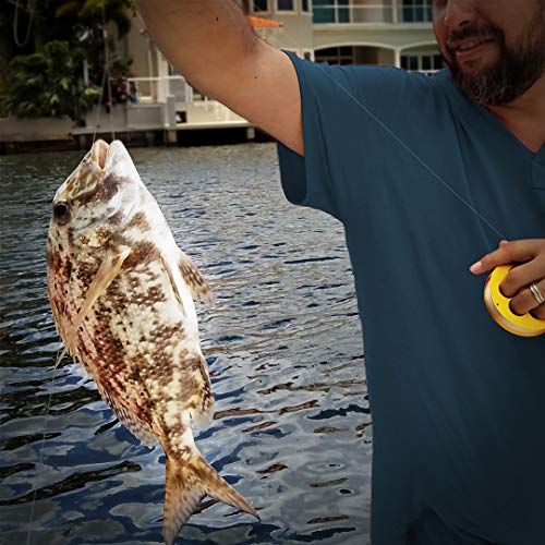 Yoyito Aluminum Hand Line Reel Pocket/Travel Fishing Kit (Black Reel / 20 lb Clear line) - Image 5