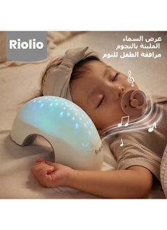 Riolio Music Lullaby and 3 Colour Changing Starry Sky LED Projection Kids Bedroom Night Light with Automatic Off  - Image 1