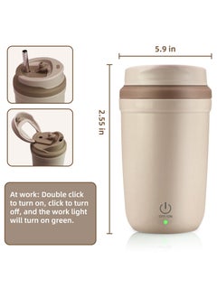 XiuWoo Portable Auto Stirring Cup, Rechargeable Automatic Magnetic Self Stirring Coffee Mug, Electric High-Speed Mixing Cup,316 Stainless Steel Interior, for Coffee Milk Protein Powder at Home Office Travel  - Image 2