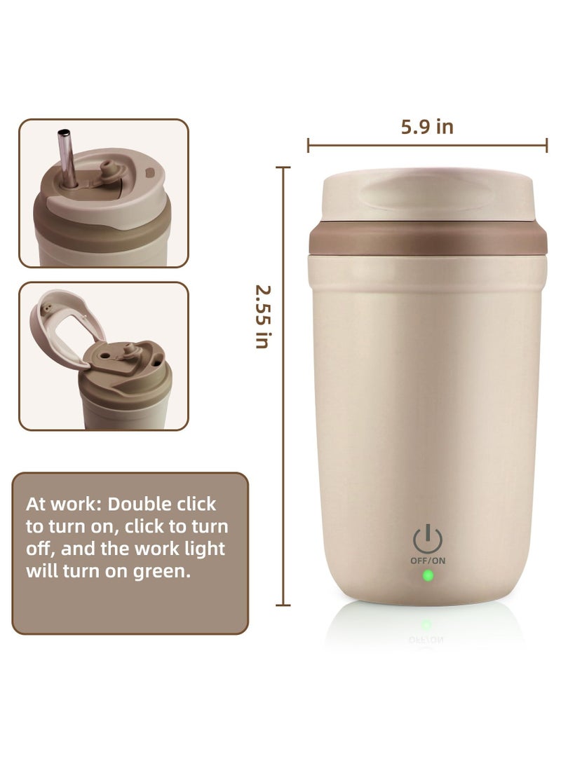 XiuWoo Portable Auto Stirring Cup, Rechargeable Automatic Magnetic Self Stirring Coffee Mug, Electric High-Speed Mixing Cup,316 Stainless Steel Interior, for Coffee Milk Protein Powder at Home Office Travel  - Image 2