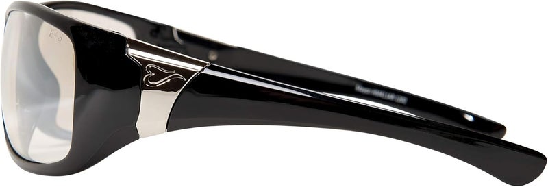 Edge نظارات أمان مصممة من إيدج YC111AR سيفيتا بتصميم ملفوف حول العين، مضادة للخدش، غير قابلة للانزلاق، UV 400، درجة عسكرية، متوافقة مع ANSIISEA وMCEPS، تناسب السيدات، إطار أسود، عدسة شفافة مضادة للانعكاس 56 × 17 بوصة - Image 3