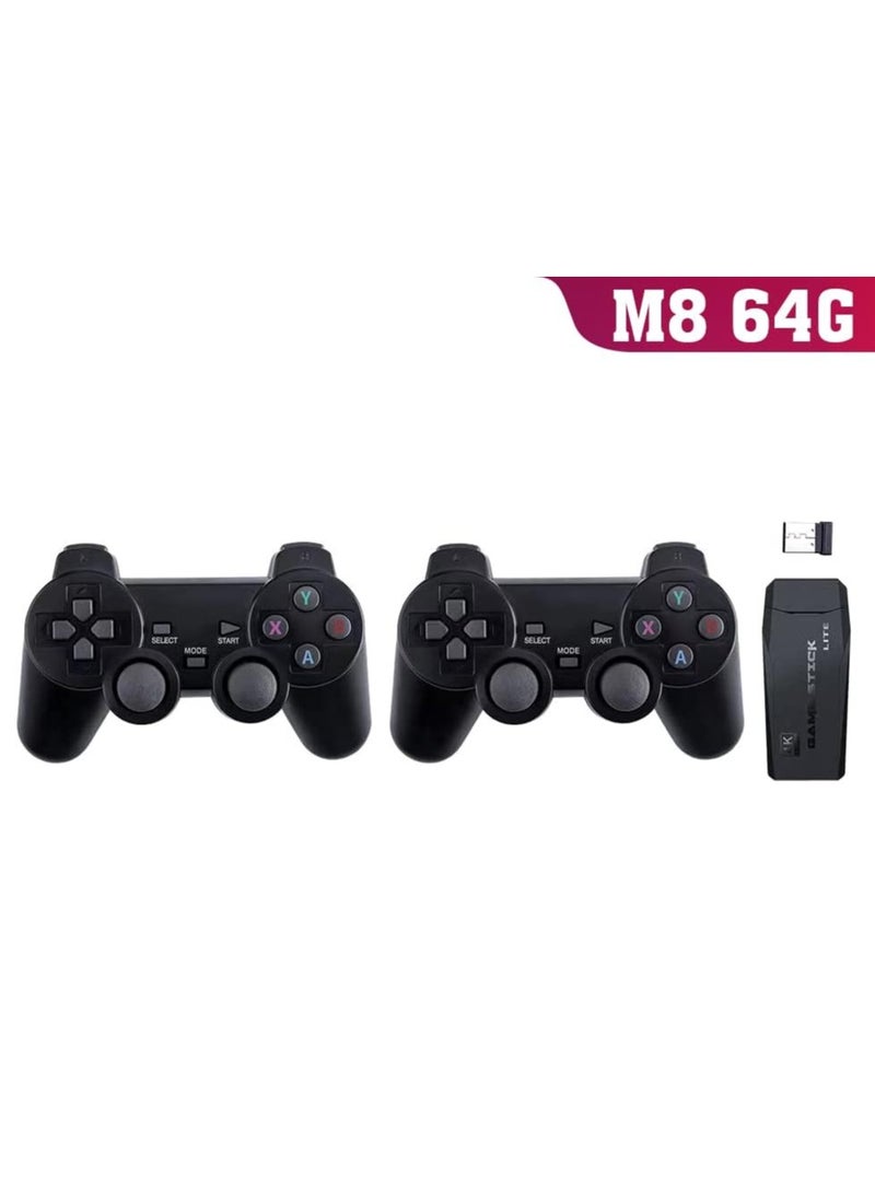Generic M8 Wireless Game Console 2.4G HD Arcade PS1 Home TV Mini Game Console U Bao Retro Game Console Wireless Gamepad Controller M8 64G  - Image 5