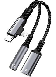 2 In 1 Lightning & Usb C To 3.5Mm Headphone Adapter Compatible With Galaxy S22 S21 Ultra Ipad Pro Pixel Iphone 14 13 12 11