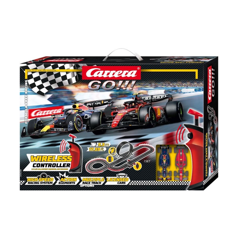 Carrera GO!!! Formula 1 Free Racing Wireless Slot Cars Racing Track Set (5.3 m)