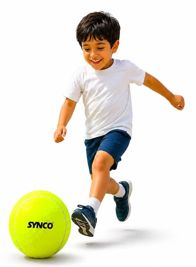 Synco XL Tennis Ball Size 5 for Kids Play, Indoor & Outdoor Playing Ball for Kids, Large Tennis Ball with Non-Woven Felt Moulded Construction, Lightweight 260g Durable Training Ball - Image 1