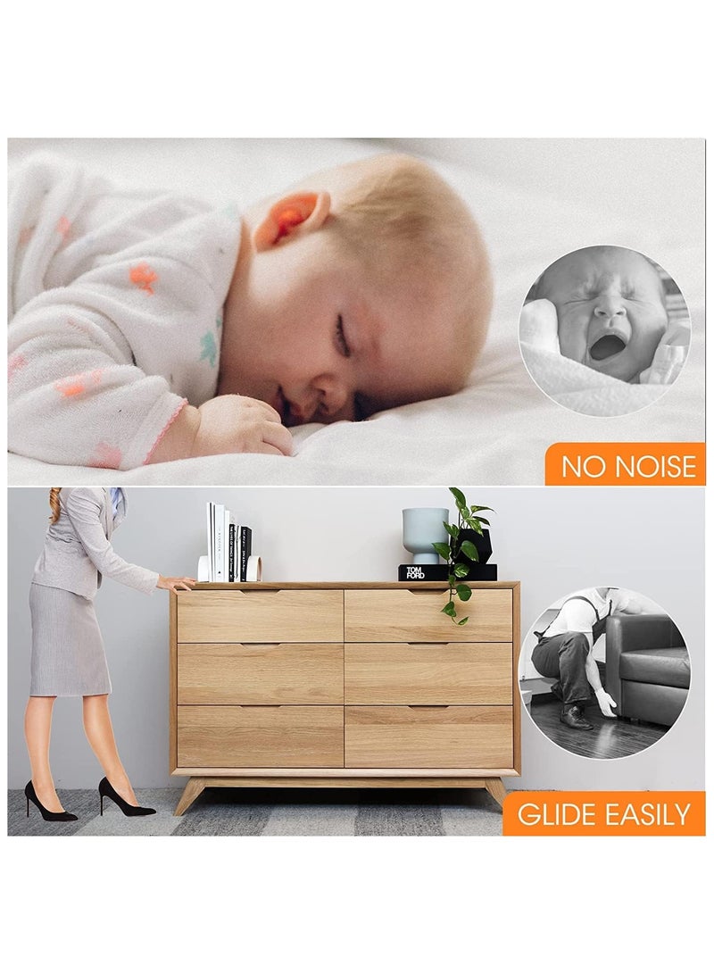 Furniture Feet Pads 48Pcs, Quiet Non-Slip Rubber Furniture Pads, Wood Floor Protector Pads, Self Adhesive Anti Slip Furniture Chair Leg Pads Anti Scratch Thickened Multifunctional Table Foot Pad - Image 4