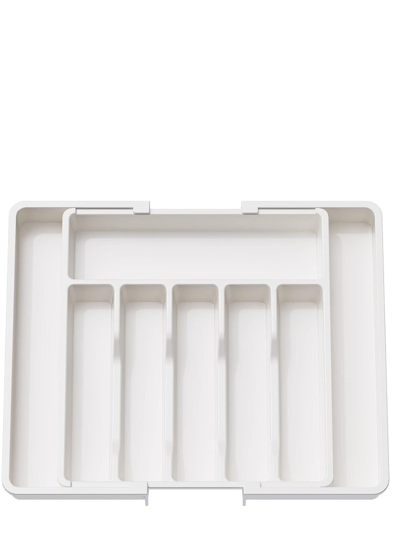 Generic Kitchen Tableware Storage Box,Classic Large Silverware Tray Organizer,Classic 6-grid Storage Box,Drawer Utensil Cutlery stainless Steel Knife Storage Finisher Tray ﻿  - Image 1