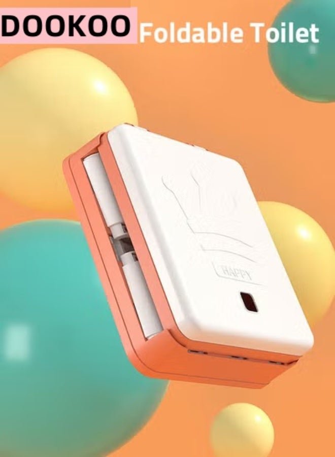 DOOKOO Toddler Portable Potty Training Seat for Kids Baby Foldable Toilet Child Travel Pottys in Car Camping Chair Seats Indoor Outdoor with 60 Disposable Bags - Image 5