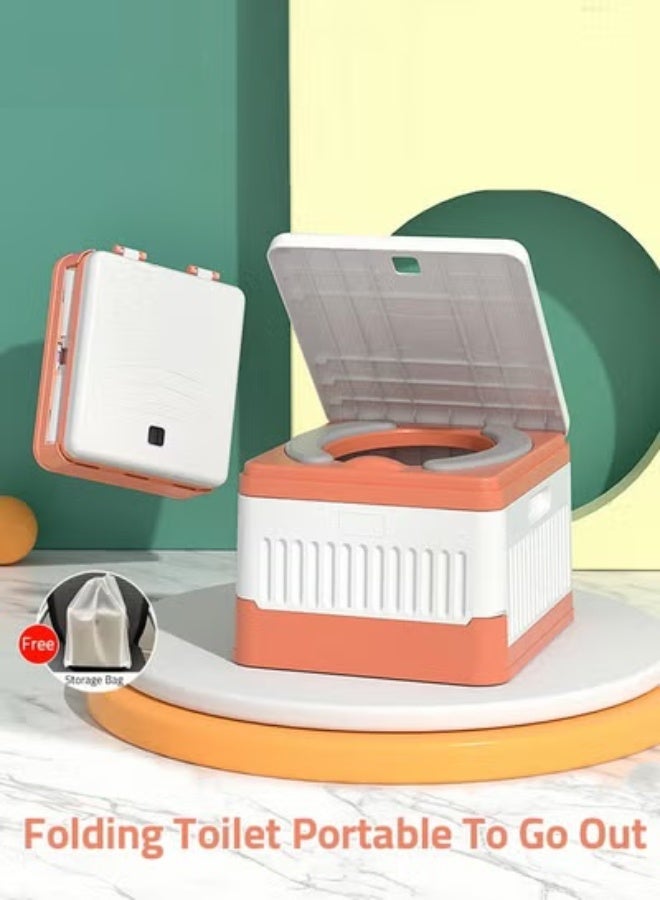 DOOKOO Toddler Portable Potty Training Seat for Kids Baby Foldable Toilet Child Travel Pottys in Car Camping Chair Seats Indoor Outdoor with 60 Disposable Bags - Image 2