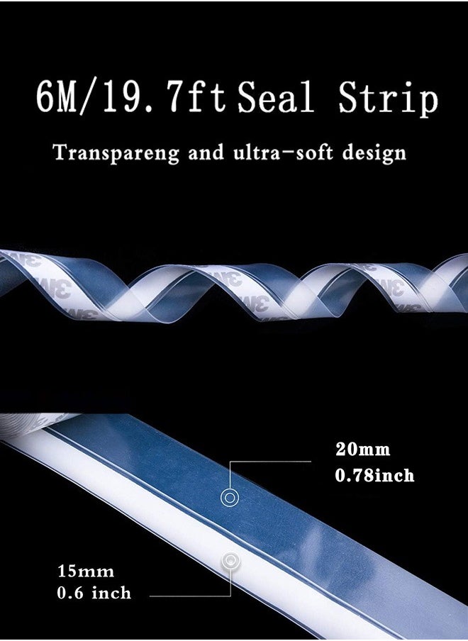 Door Seal Strip  Weather Stripping  Silicone Self Adhesive Tape 6meter
