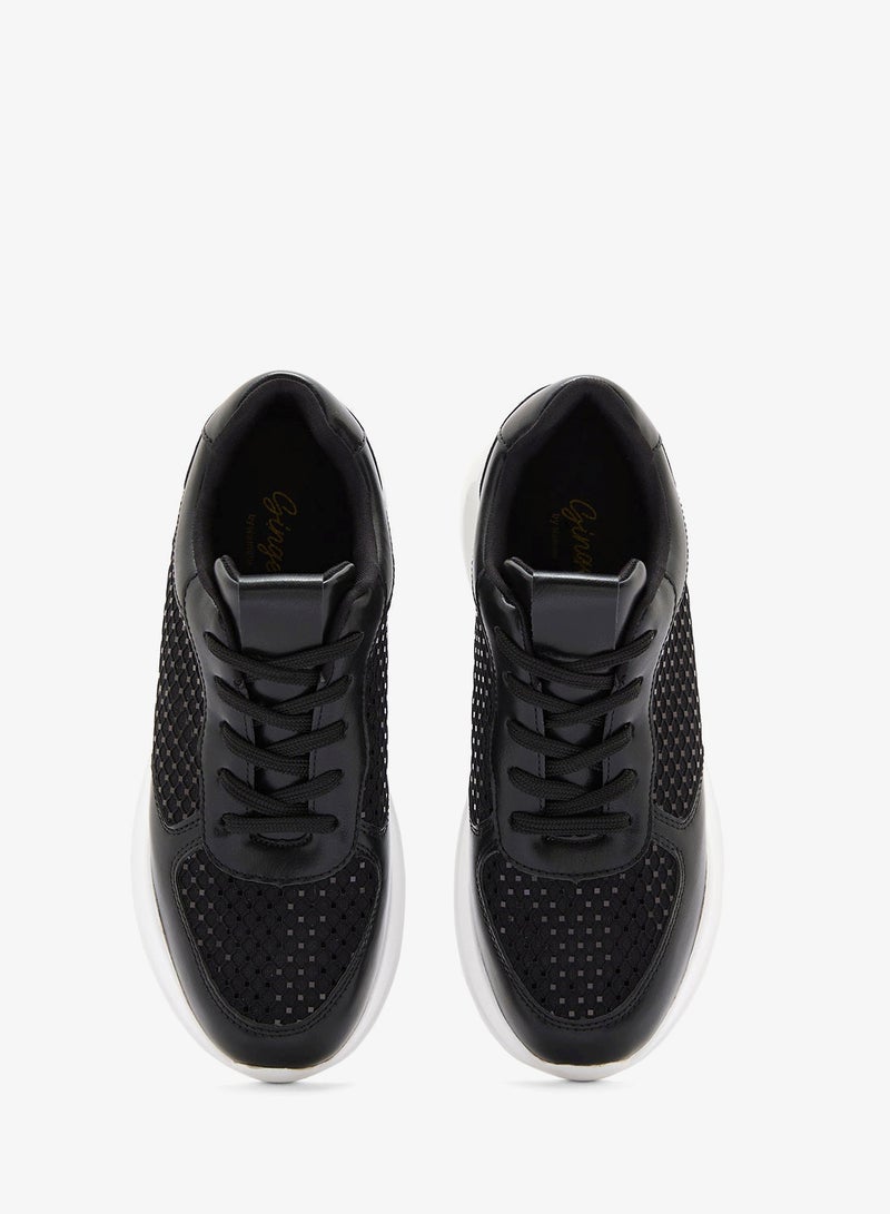 Ginger Chunky Mix Material Sneakers - Image 3