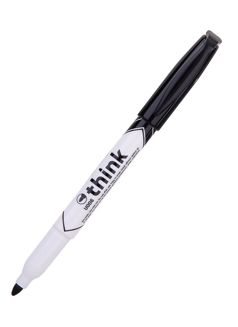 Deli 24-Piece Slim White Board Marker Round Tip Black Ink  - Image 2