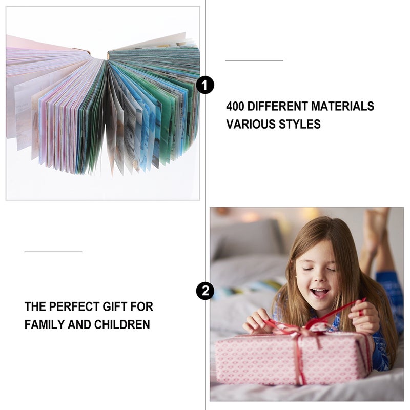 2Pcs Scrapbook Books Vintage Journaling Paper Retro Notebooks Student Stationery - Image 5