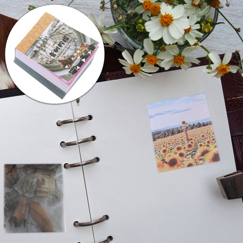 2Pcs Scrapbook Books Vintage Journaling Paper Retro Notebooks Student Stationery - Image 2
