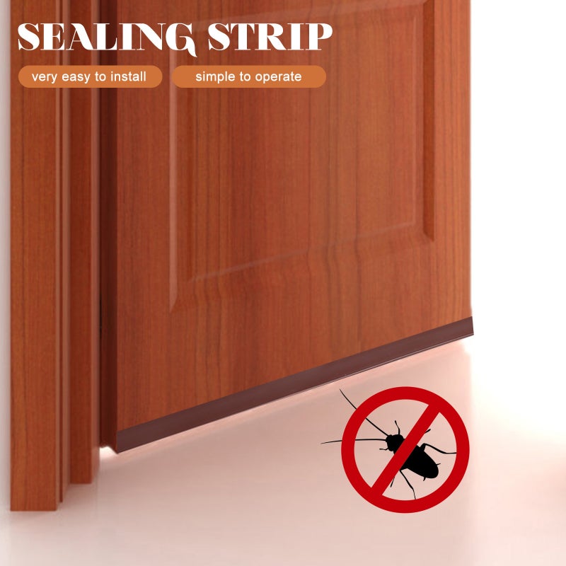 Door Bottom Windproof Strip Seal Soundproofing Strip Convenient Noise Blocker - Image 2