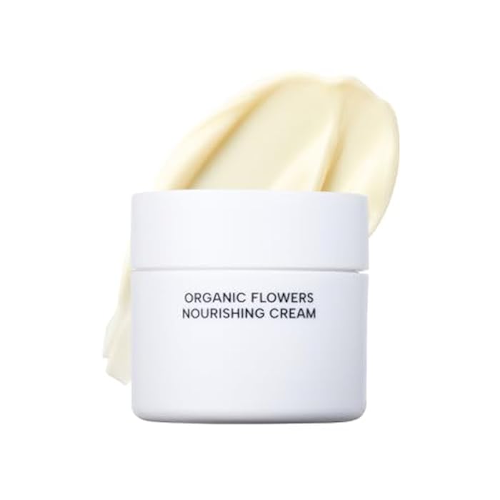 Whamisa Organic Flowers Nourishing Cream, 95.2% Organic, Waterless Formula, Fermented Postbiotic for Deep Hydration & Soothing, Moisturizing (50ml) - Image 1