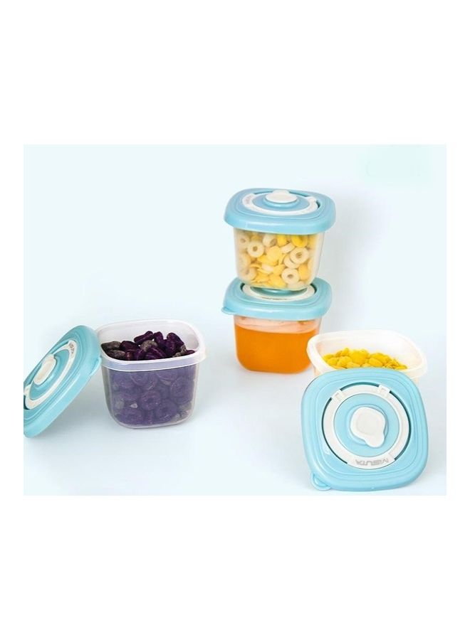 NIBEMINENT 4-Piece Baby Food Storage Containers with Airtight Lids Blue 5.6x7.7cm  - Image 1