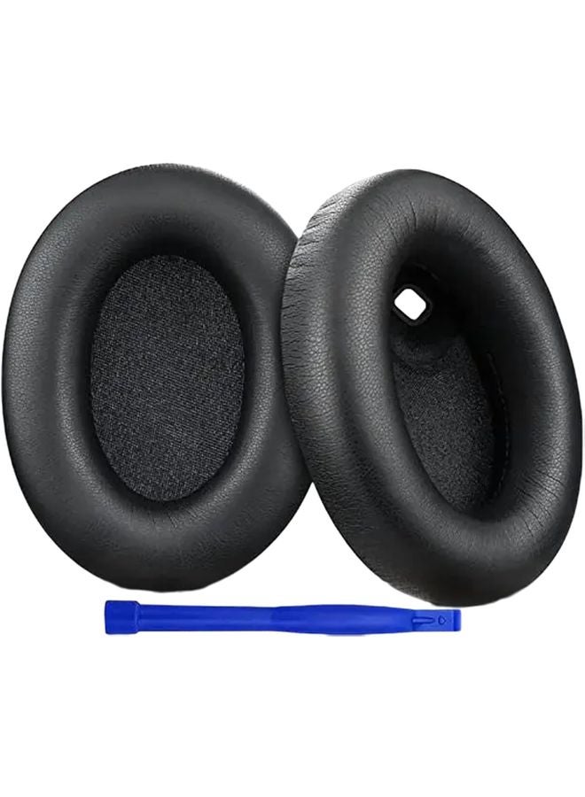 Black Memory Foam Ear Pads For Sony WH 1000XM4 Enhanced Noise Isolation Comfortable Fit - Image 1