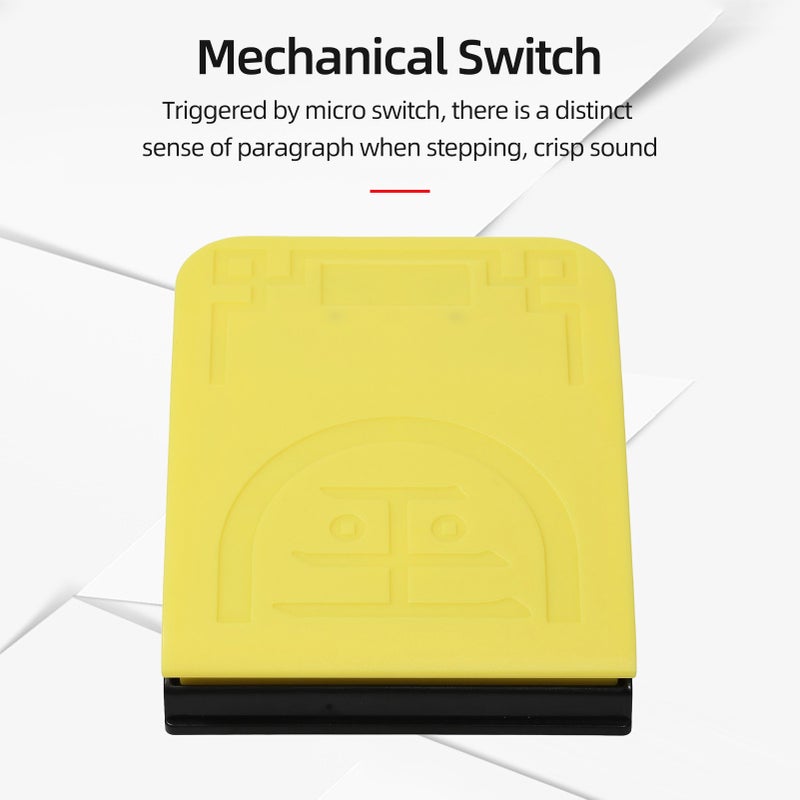 Foot Pedal: Yellow, Customizable Button Functions, Crisp Mechanical Trigger - 3-Mode Connection Anti-Slip Foot Switch for Gaming, Work, Machine Control - Image 5