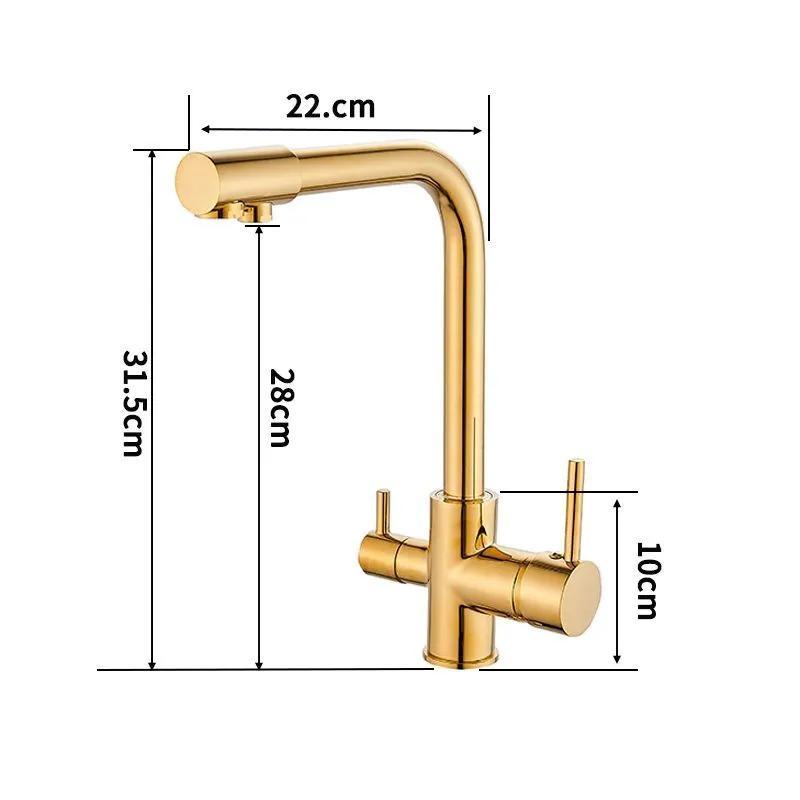 Kitchen Mixer: 35 Mm Ceramic Valve Core, GOST R 52718-2018 Certified Corrosion-Resistant Brass Body - Triple Turnkey Installation With 3 55 Cm Hoses, Vintage Beige Design For Loft Or Provence-Style Ki - Image 2