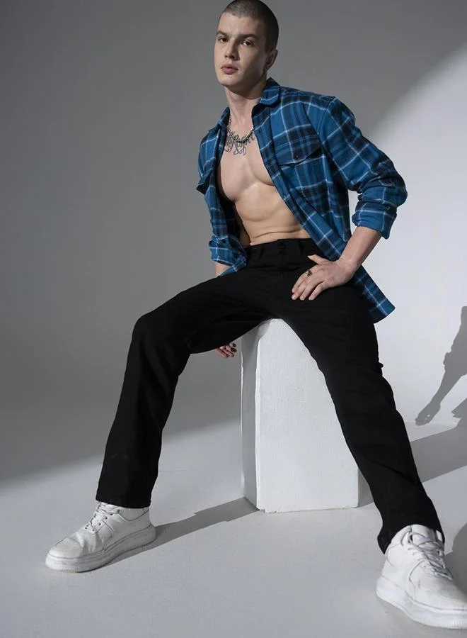 هوبرهولمي جينز مطاطي بقصة مستقيمة بمظهر أنيق