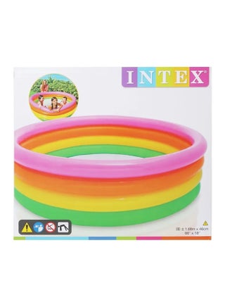 Intex Sunset Glow Rainbow Family Inflatable Portable Lightweight Swimming Pool | 168x46cm | Ages 3+ 168x46cm - view 5