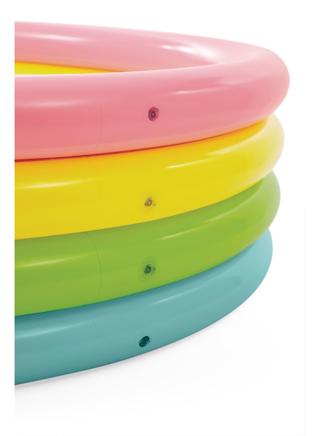 Intex Sunset Glow Rainbow Family Inflatable Portable Lightweight Swimming Pool | 168x46cm | Ages 3+ 168x46cm - Image 5