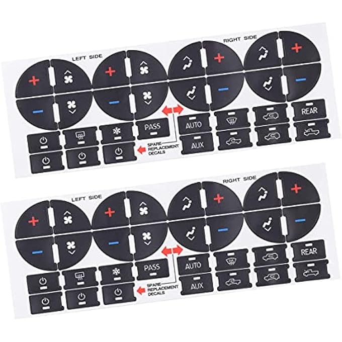 Mactoom Ac Dash Button Stickers Repair Kit For 20072015 Gm Gmc Chevy Tahoe Chevrolet 20092012 Buick Vehicle2Pcs - Image 2