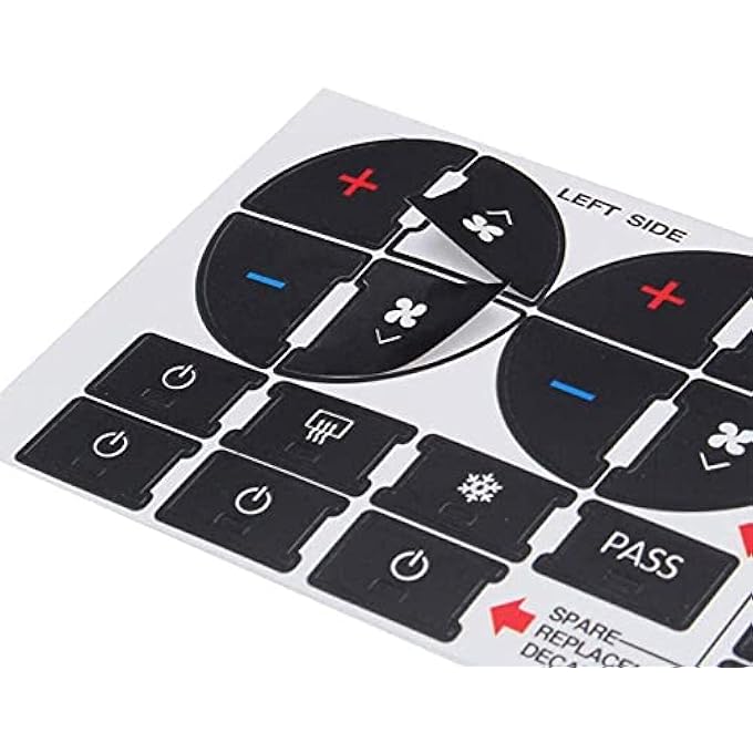 Mactoom Ac Dash Button Stickers Repair Kit For 20072015 Gm Gmc Chevy Tahoe Chevrolet 20092012 Buick Vehicle2Pcs - Image 4