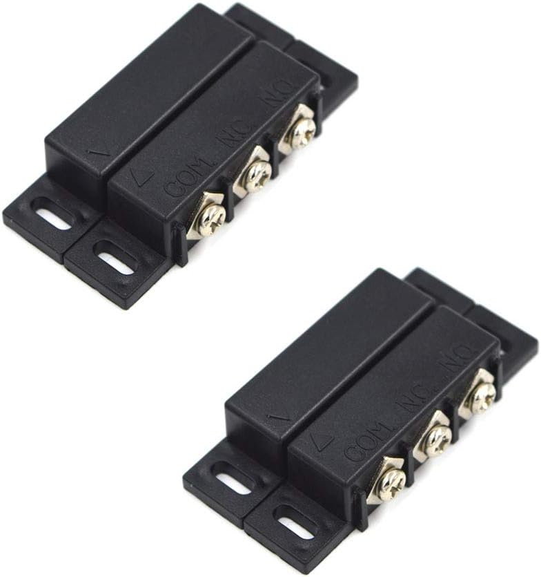 SpzcdZa 2Sets Magnetic Reed Switch Normally Open Closed NC NO Door Alarm Window Security/Magnetic Door Switch/Magnetic Contact Switch/Reed Switch for GPS,Alarm or Other Device,DC 5V 12V 24V Light - Image 1