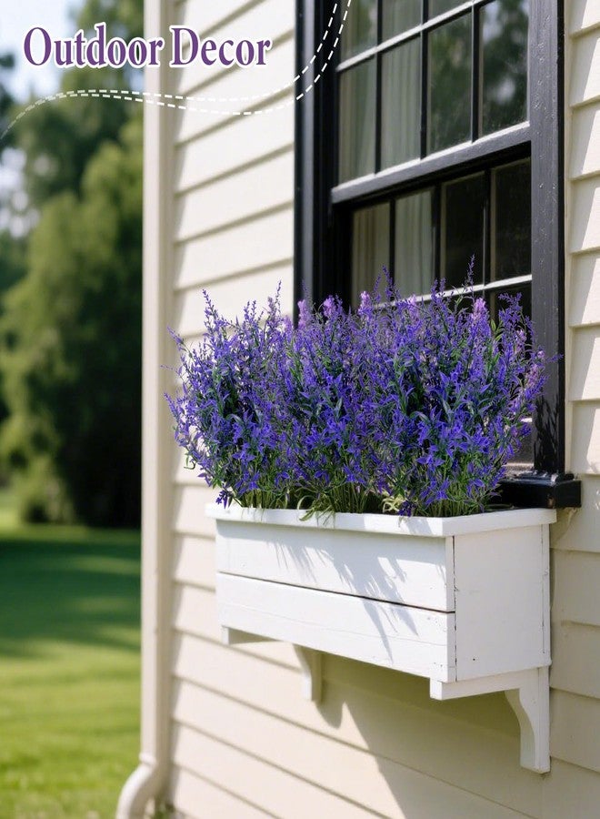RAINFLOW Artificial Lavender Flowers - 7 Pcs Artificial Flowers for Outdoors Faux Lavender Plants Uv Resistant Plastic Purple Fake Flower for Outside Indoor Porch Patio Window Planter Bouquet Decor - Image 5