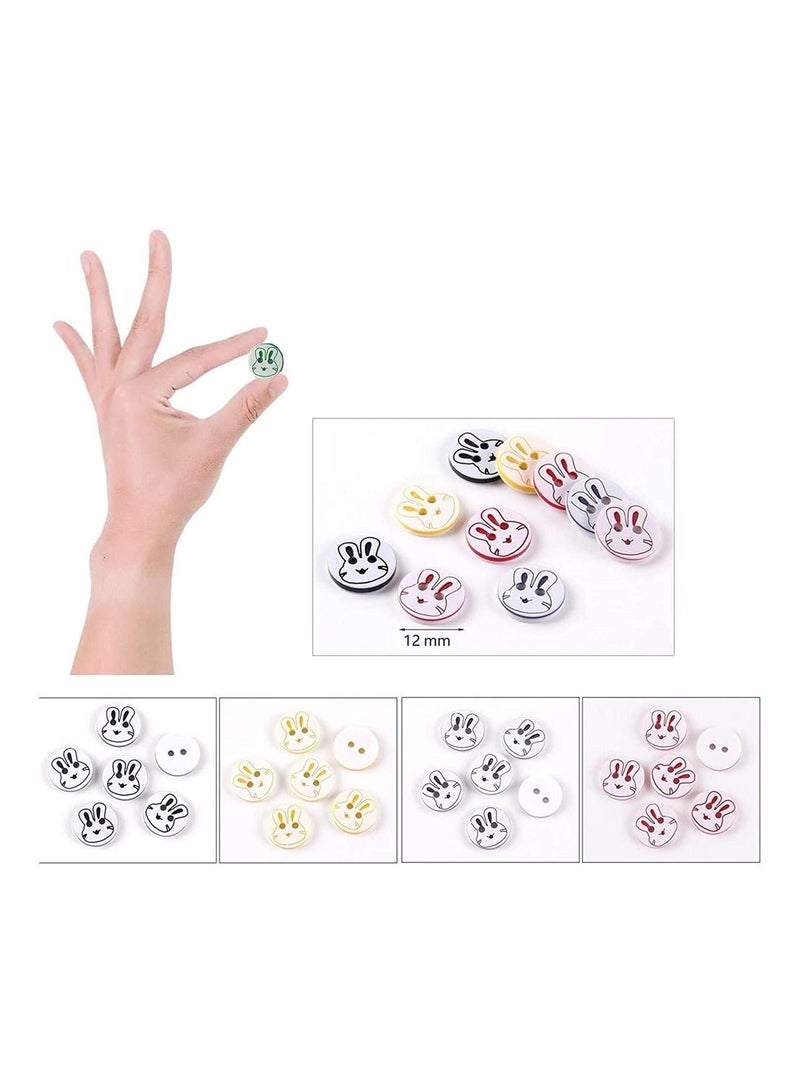 Resin ons, DIY Handmade Clothes 150Pcs ons for Baby Cardigans Knitting, Round Sewing Cute Assorted with Plastic Storage Box Art Craft Child Clothing - Image 2