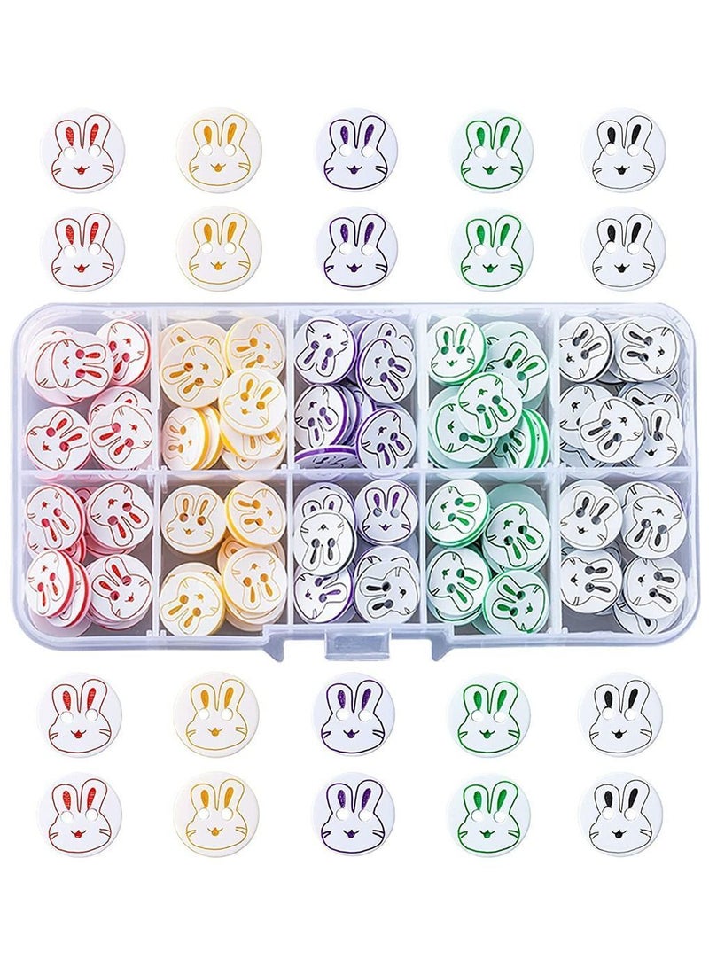 Resin ons, DIY Handmade Clothes 150Pcs ons for Baby Cardigans Knitting, Round Sewing Cute Assorted with Plastic Storage Box Art Craft Child Clothing - Image 1
