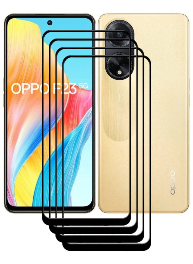 ACLIX 4 Pieces Antistatic ESD Dustproof Premium Quality High Definition Tempered Glass Screen Protector Designed For Oppo F23 - Image 1