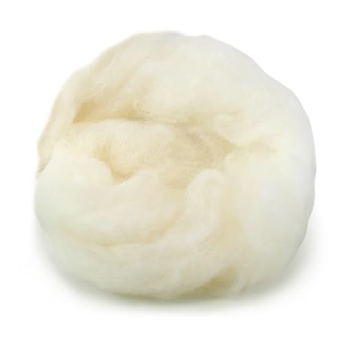 Woolbuddy Wool Felting Core Wool – Handmade Carded White for Needle & Wet Felting, Dryer Balls, Craft Pads & Chunky Yarn (8oz) - Image 2