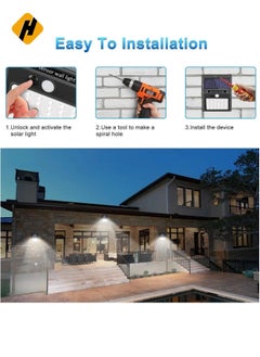 HuHa Solar Lights Outdoor [6 Pack/3 Working Mode], Solar Security Lights Solar Motion Sensor Lights Wireless IP 65 Waterproof Outdoor Lights for Garden Fence Patio Garage (42 LED)  - Image 5