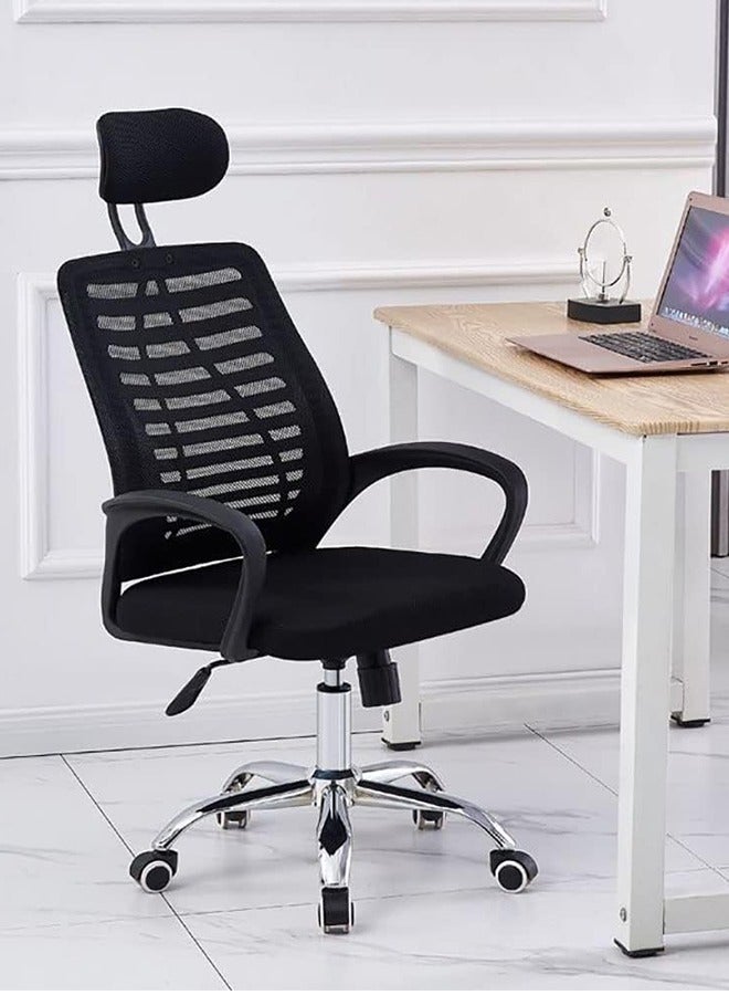 Generic Office Chair，Ergonomic Computer Desk Chair，Adjustable Mesh Chair with Headrest and Steel Base,Home Office Chair Swivel Chair with Lumbar Support  - Image 2
