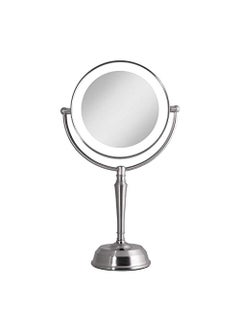 Zadro Zadro 11" Rechargeable LED Lighted Makeup Mirror with Magnification 10X/1X Tall 19" Desk Mirror with Lights USB Charging Port 