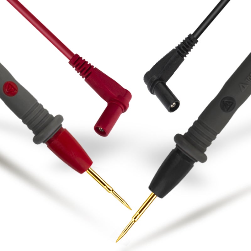 Electronic Test Leads: 2-Piece Red & Black, Tinned Copper Wire, Gold Plated Super Sharp Tips - High Temp & Voltage Resistant, Flexible Thick Wire Multimeter Leads for Electronic Repair & Multimeter Te - Image 2
