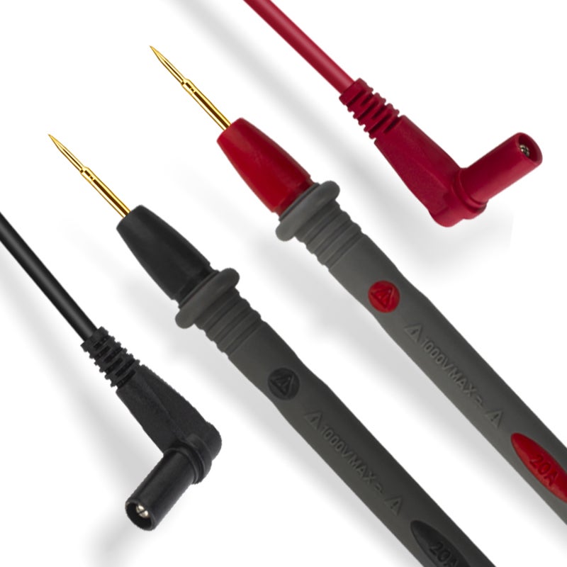 Electronic Test Leads: 2-Piece Red & Black, Tinned Copper Wire, Gold Plated Super Sharp Tips - High Temp & Voltage Resistant, Flexible Thick Wire Multimeter Leads for Electronic Repair & Multimeter Te - Image 3