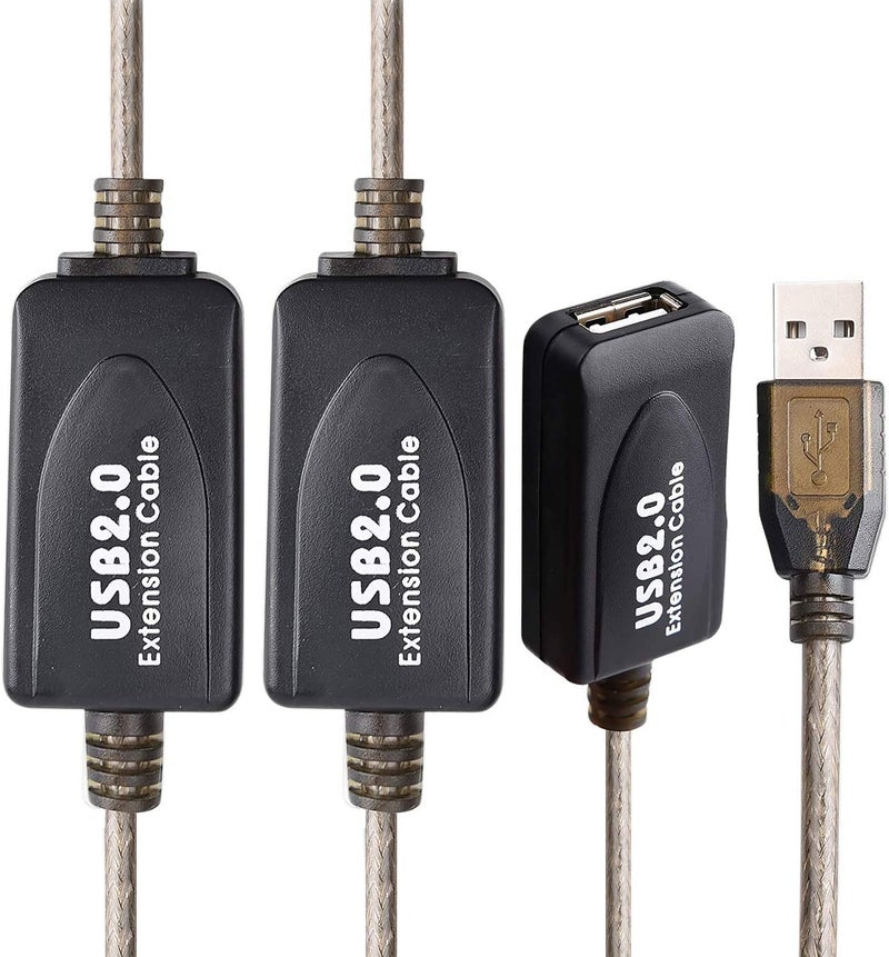 كابل تمديد نشط من USB 2.0 من نوع A ذكر إلى أنثى بطول 130 قدم، سرعة عالية 480 ميجابت في الثانية - Image 3